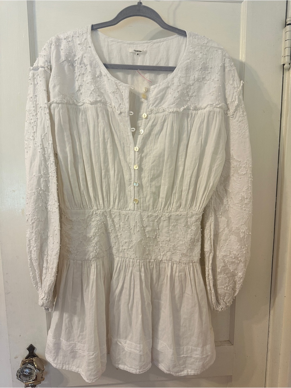 Tularosa Cierra Embroidered Dress - Optic White